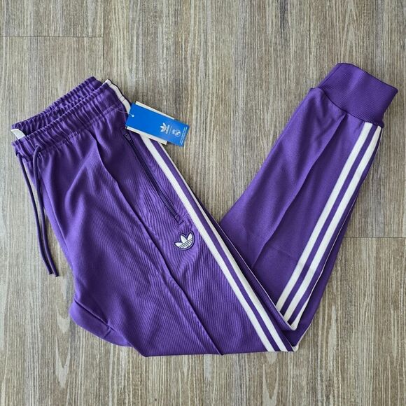 Adidas Real Madrid Terrace Icons Men's Track Pants Medium M Purple White JF2579 - Picture 15 of 16